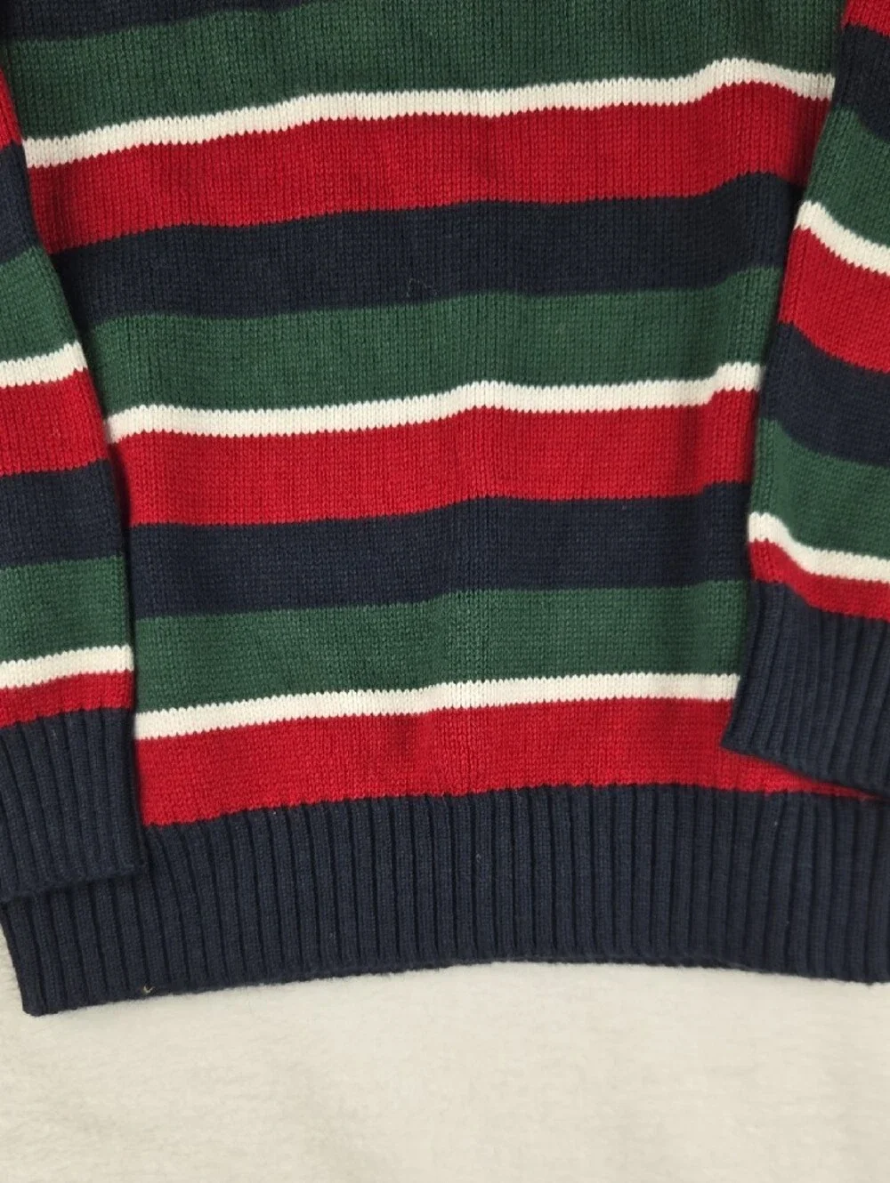 Gymboree Boys Striped Sweater Size 5-6 Small Blue Green Red